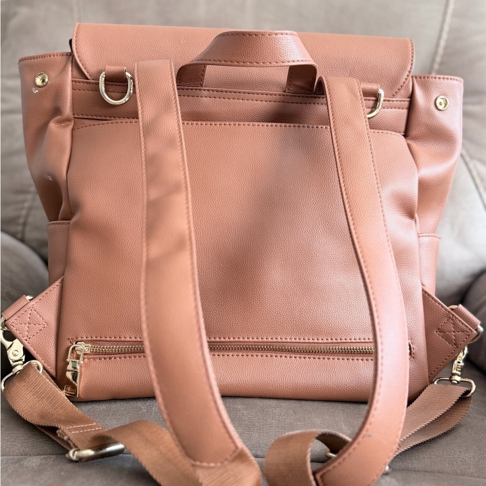 Women's Blush Pink Backpack Tote - Picture 3 of 9